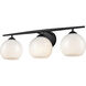 Kimorra 3 Light 23.88 inch Matte Black Vanity Light Wall Light